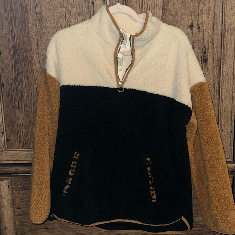SOLD -Color block Fleece